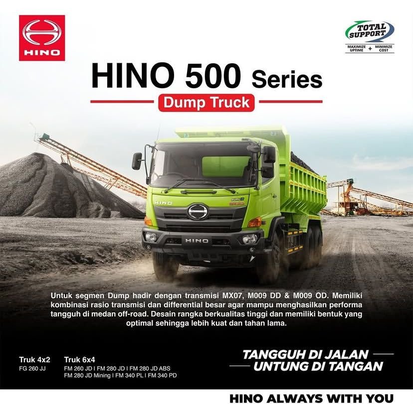 Dukung Proyek Anda Lebih Efisien dengan Hino 500 Series Dump Truck