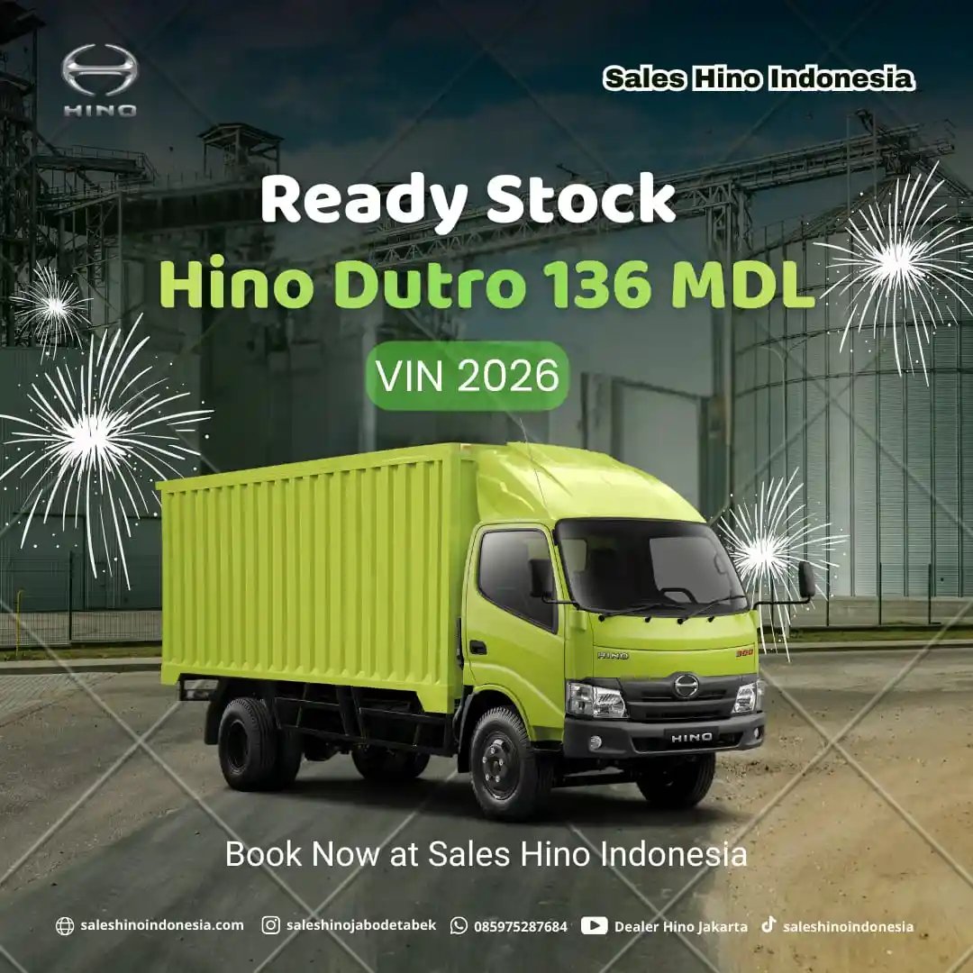 Artikel Hino - Hino Dutro 136 MDL VIN 2026 Ready Stock – Booking Sekarang Sebelum Habis - Sales Hino Indonesia