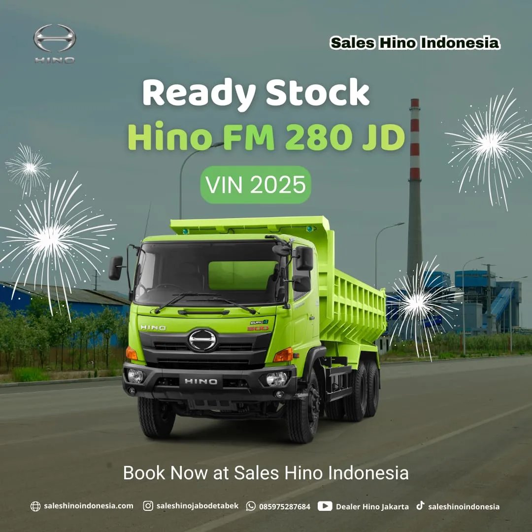 Hino Ranger FM 280 JD VIN 2025 Ready Stock, Solusi Truk Tangguh dan Irit - Sales Hino Indonesia